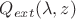$Q_{ext}(\lambda,z)$