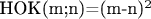 НОК(m;n)=(m-n)^2