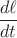 $\dfrac{d\ell}{dt}$