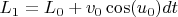 $L_1=L_0+v_0\cos(u_0)dt$