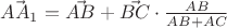 $\vec{AA_1}=\vec{AB}+\vec{BC}\cdot\frac{AB}{AB+AC}$