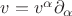 $v=v^\alpha\partial_{\alpha}$