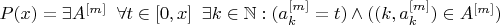 $P(x) = \exists A^{[m]} \verb