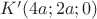 $K'(4a; 2a; 0)$