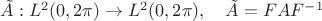 $\tilde A:L^2(0,2\pi)\to L^2(0,2\pi),\quad \tilde A=FAF^{-1}$