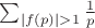 $ \sum_{|f(p)| > 1} \frac{1}{p} $