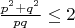 $\frac{p^2+q^2}{pq} \le 2$