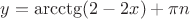 $y={\arcctg (2-2x)}+\pi n$