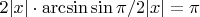 $2|x|\cdot \arcsin \sin \pi/2|x| = \pi$