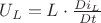 $U_{L}=L \cdot \frac{Di_{L}}{Dt}$