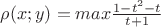 $\rho(x;y)=max\frac{1-t^{2}-t}{t+1}$