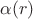 $\alpha(r) $