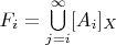 $F_i=\bigcup\limits_{j=i}^{\infty}[A_i]_X$