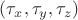 $(\tau_x,\tau_y,\tau_z)$