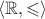 $\langle \mathbb{R}, \leqslant \rangle$