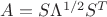$A=S\Lambda^{1/2}S^T$ $A=S\Lambda^{1/2}S^T$