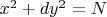$x^2+dy^2 = N$