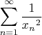 $$\sum_{n=1}^{\infty}\frac1{{x_n}^2}$$