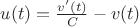 $u(t)={v'(t)\over C}-v(t)$ $u(t)={v'(t)\over C}-v(t)$