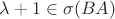 $\lambda+1\in\sigma(BA)$