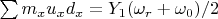 $\sum\limits m_{x} u_{x} d_{x}=Y_{1}(\omega_{r}+\omega_{0})/2$