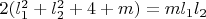 $2(l_1^2+l_2^2+4+m)=ml_1l_2$