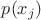 $p(x_j)$