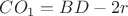 $CO_1=BD-2r$
