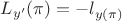 $L_{y'}(\pi)=-l_{y(\pi)}$