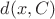 $d(x,C)$