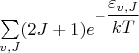 $\sum\limits_{v,J}(2J+1)e^{-\dfrac{\varepsilon_{v,J}}{kT}}$
