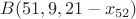 $B(51, 9, 21 - x_{52})$