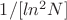 $1/[ln ^ 2 N]$