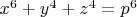 $x^6+y^4+z^4=p^6$