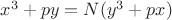$x^3+py=N(y^3+px)$
