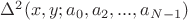 $\Delta^2(x,y;a_0,a_2,...,a_{N-1})$