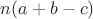 $n(a + b - c)$
