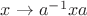 $x \rightarrow a^{-1}xa$