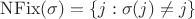 $\mathrm{NFix}(\sigma)=\{j:\sigma(j)\neq j\}$ $\mathrm{NFix}(\sigma)=\{j:\sigma(j)\neq j\}$