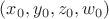 $(x_0,y_0,z_0,w_0)$