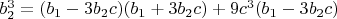$b_2^3=(b_1-3b_2c)(b_1+3b_2c)+9c^3(b_1-3b_2c)$