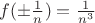 $f(\pm\frac{1}{n})=\frac{1}{n^3}$