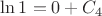 $\ln1=0+C_4$