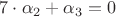 $7\cdot\alpha_2+\alpha_3=0$