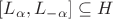$[L_\alpha,L_{-\alpha}]\subseteq H$
