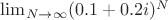 $\lim_{N \to \infty}(0.1+0.2i)^N$