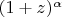 $(1+z)^{\alpha}$