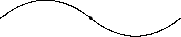 $\begin{picture}(100,20)
\qbezier(0,10)(25,30)(50,10)\put(50,10){\circle*{2}}\qbezier(50,10)(75,-10)(100,10)\end{picture}$