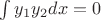 $\int y_1 y_2 dx =0$