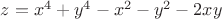 $z=x^4+y^4-x^2-y^2-2 x y$ $z=x^4+y^4-x^2-y^2-2 x y$